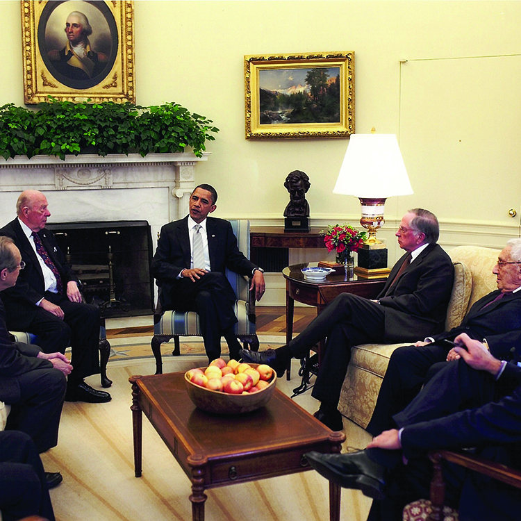 Shultz and Obama President Obama and George Shultz