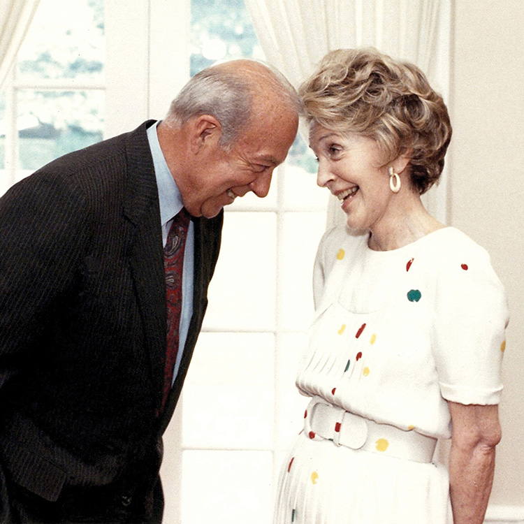 Nancy Reagan and George Shultz Nancy Reagan and George Shultz