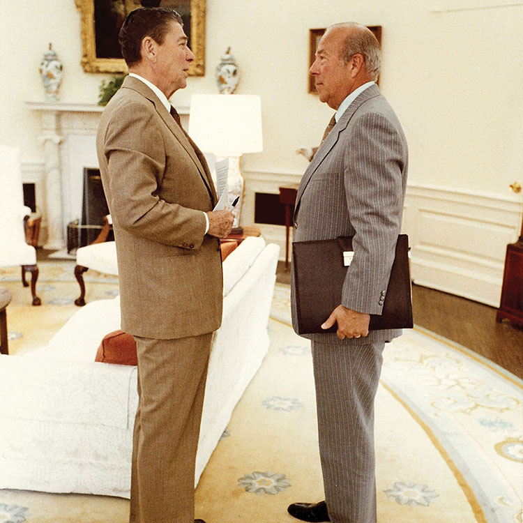Shultz and Reagan in the White House Shultz and Reagan