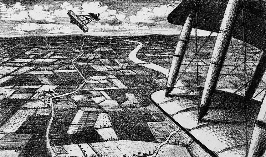 In the Air by Nevinson
