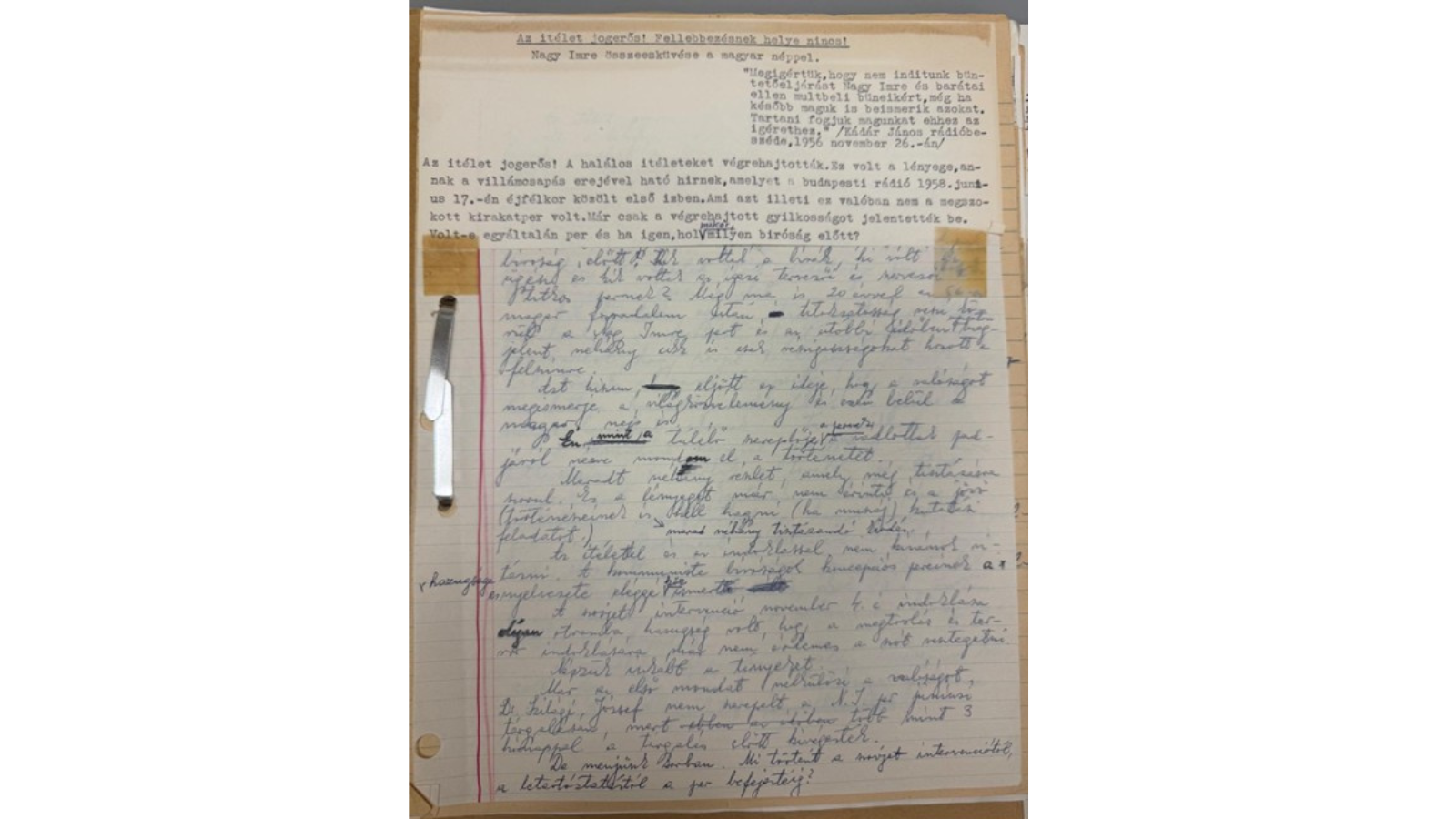 Hoover Acquires Sándor Kopácsi Papers