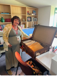 Suitcase with collection material