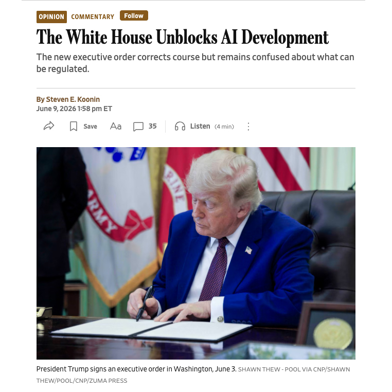 The White House Unblocks AI Development