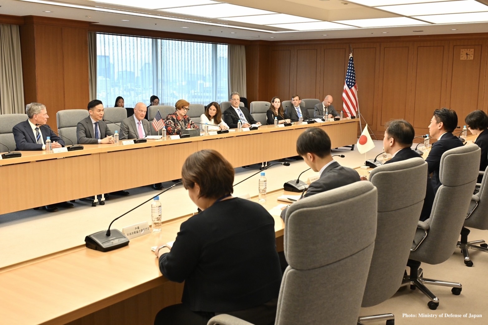 Hoover fellows (far table) are seen meeting with Shinjiro Koizumi, Japan’s minister of defense, in Tokyo on September 15, 2026. (Ministry of Defense of Japan)
