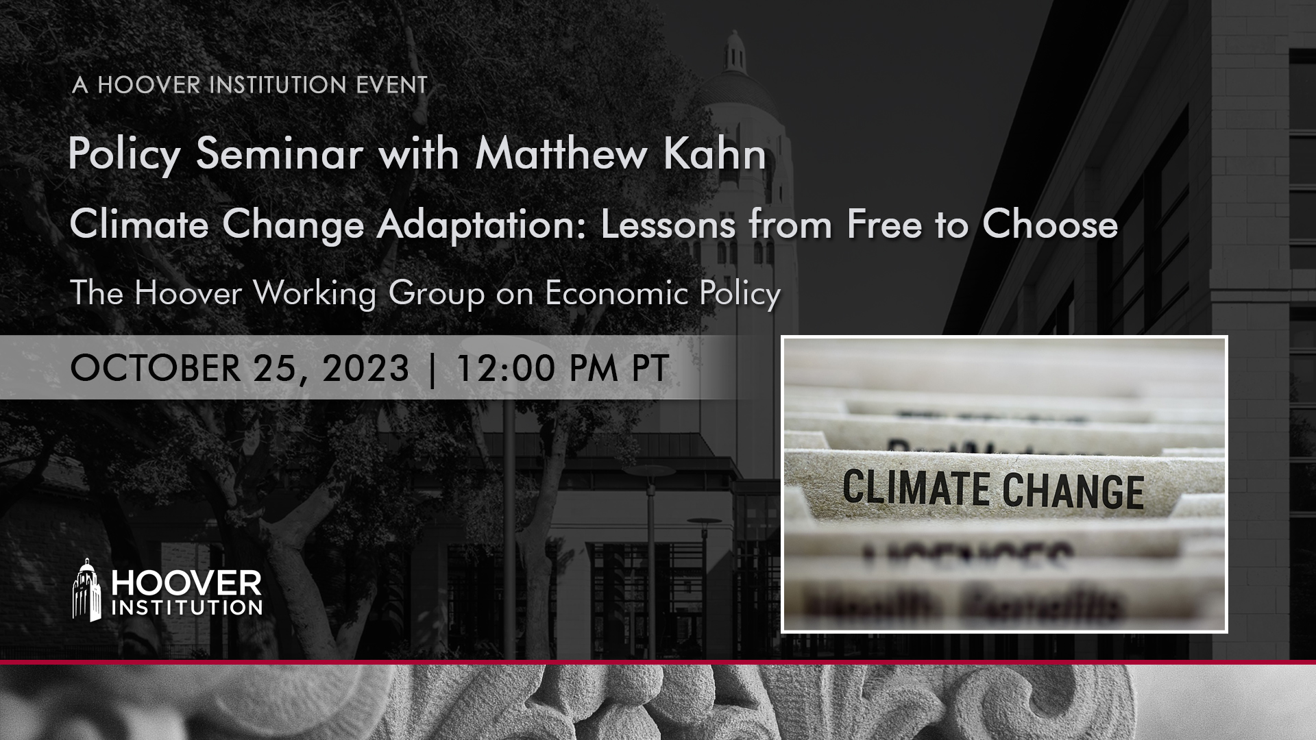 Climate Change Adaptation: Lessons from Free to Choose