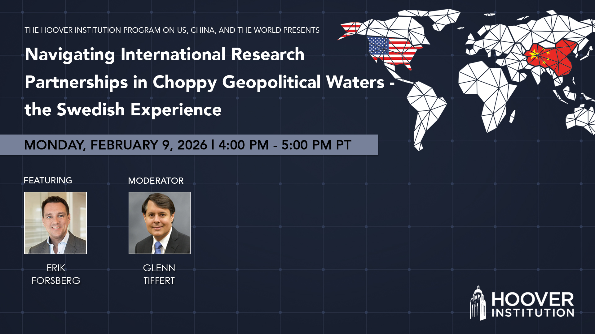 Navigating International Research Partnerships in Choppy Geopolitical Waters - the Swedish Experience