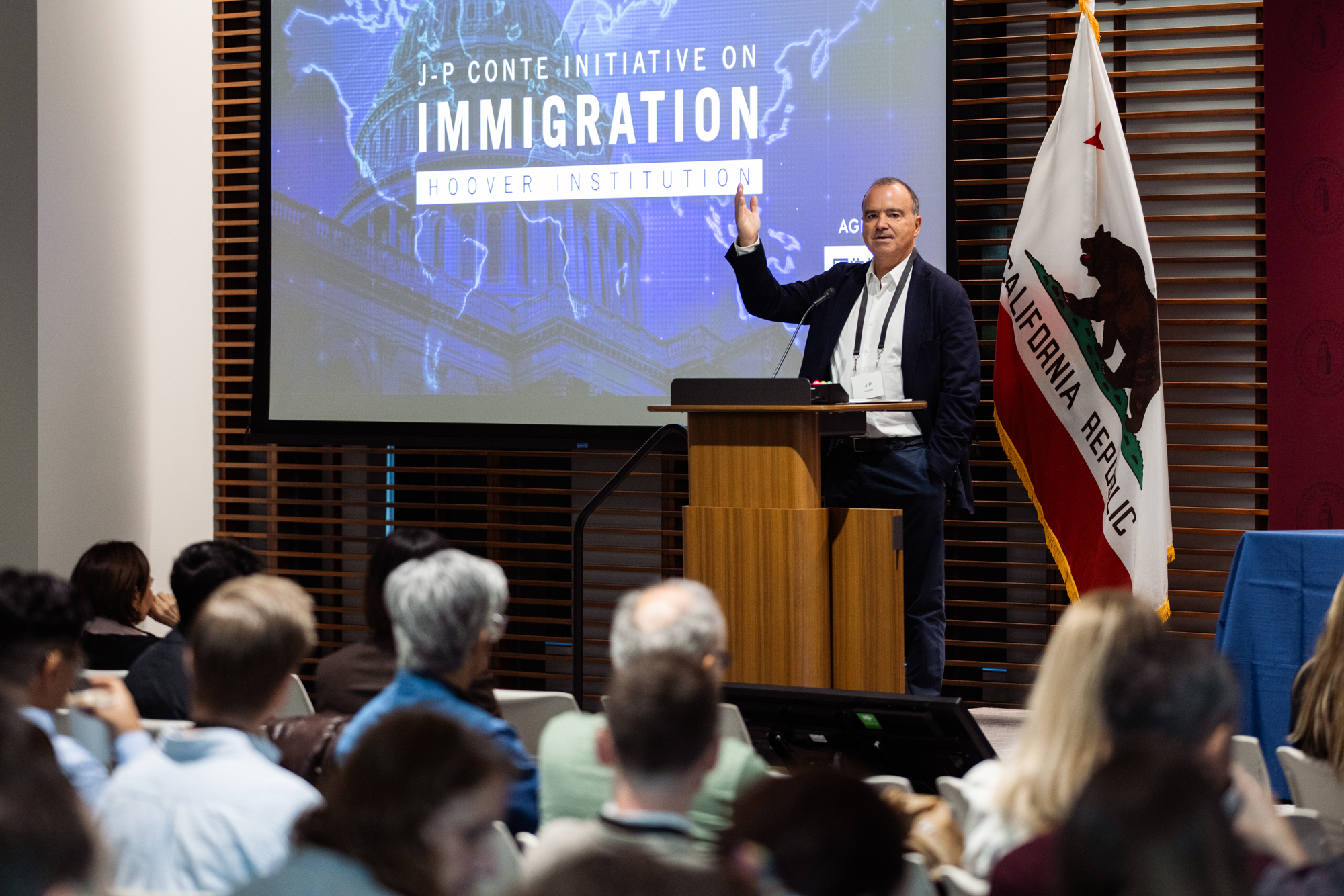 Hoover Overseer JP Conte comments on the importance of studying the economics of immigration. (Patrick Beaudouin)