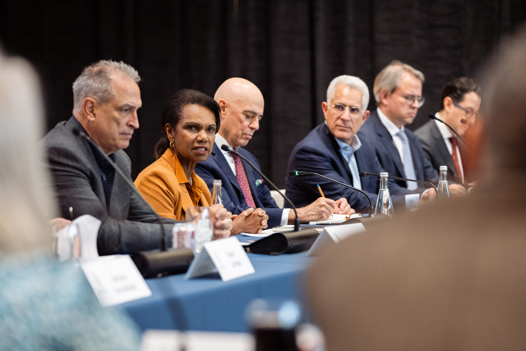 Hoover Institution Director Condoleezza Rice speaks at the Mexico-USA Prosperity and Security Initiative gathering on April 20, 2026. (Patrick Beaudouin)
