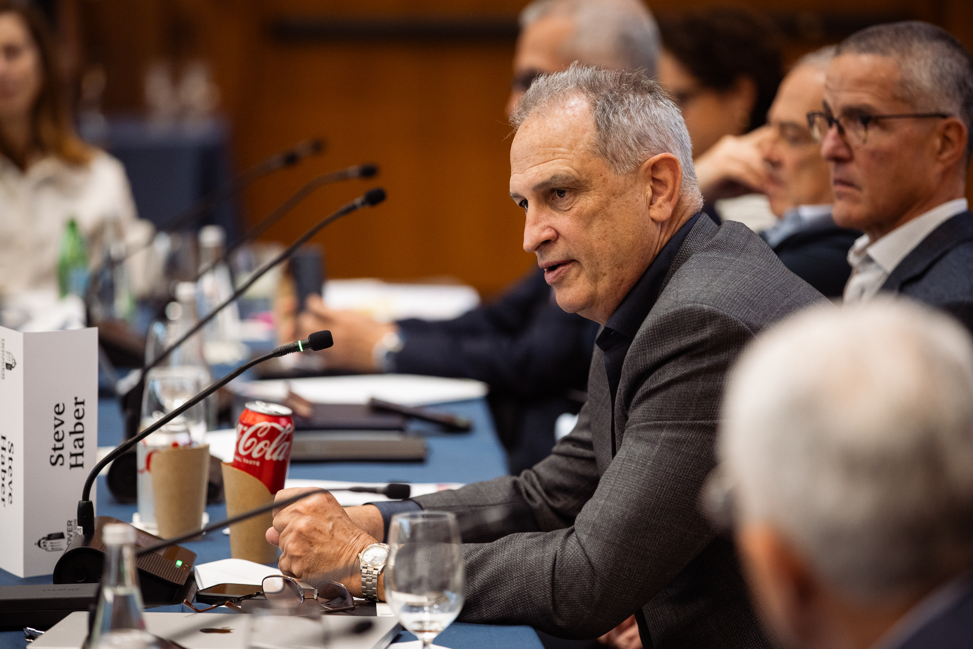 Hoover Foundations of Economic Prosperity Program Director Stephen Haber is seen during the Mexico-USA Prosperity and Security Initiative gathering on April 20, 2026. 