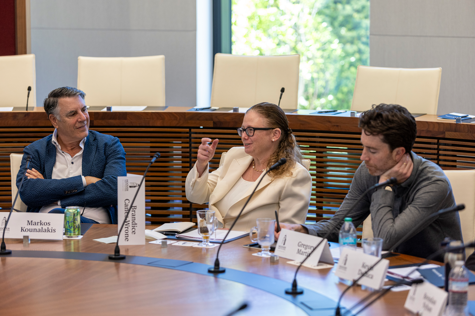 RAI Director Brandice Canes-Wrone welcomes scholars to Hoover in Annenberg Conference Room on May 15, 2026. (Patrick Beaudouin)