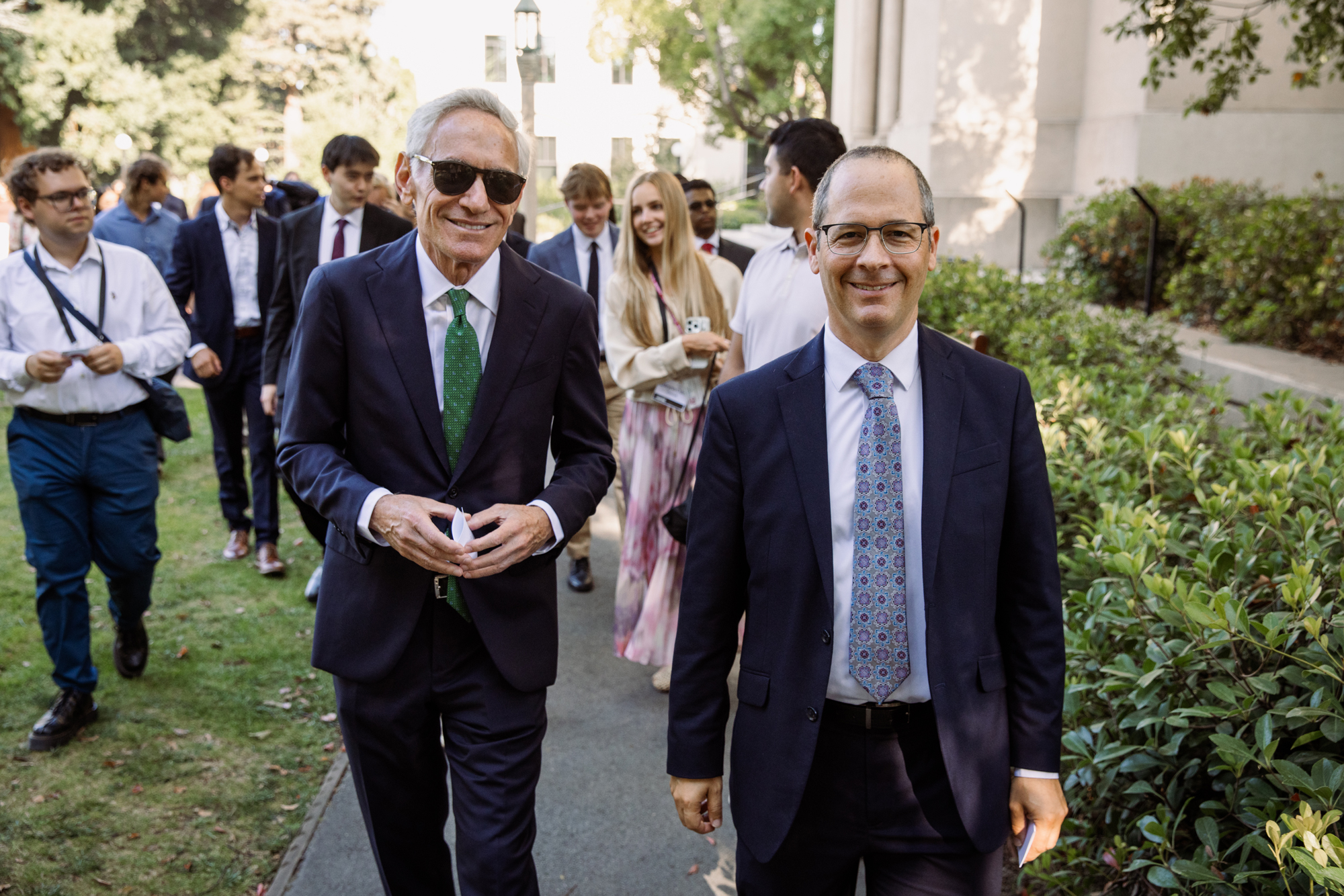HISPBC codirectors Scott Atlas (left) and Joshua Rauh are seen on August 10, 2026. (Patrick Beaudouin)