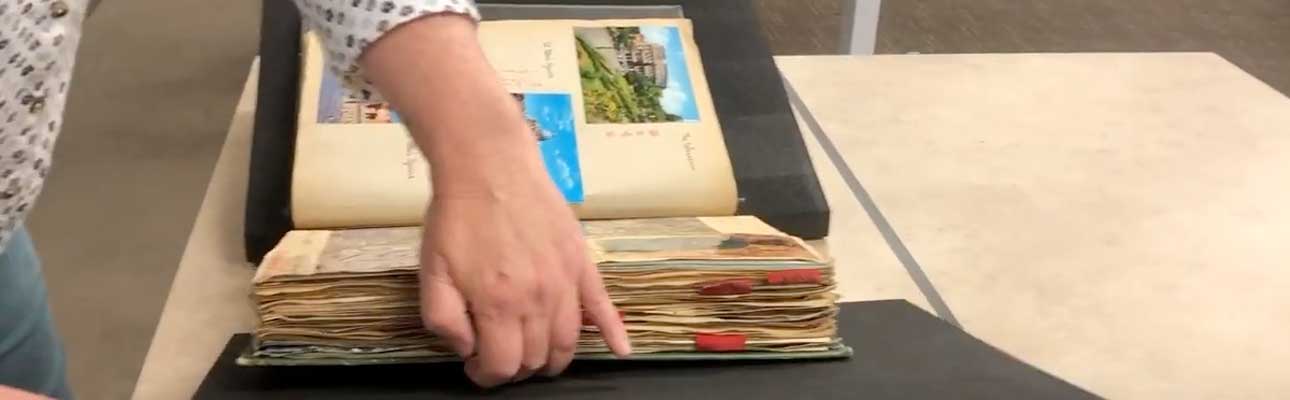 Handling archival materials with foam supports