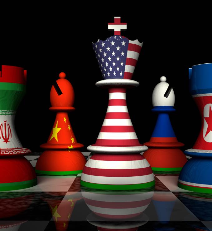 Chess Standoff stock photo