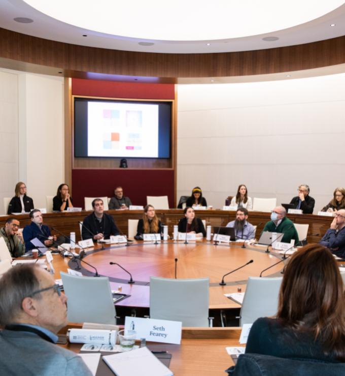 Attendees at the Designing Trustworthy AI in a Polarized World are seen in Annenberg Conference Room on March 21, 2025. (Patrick Beaudouin) – Make hed