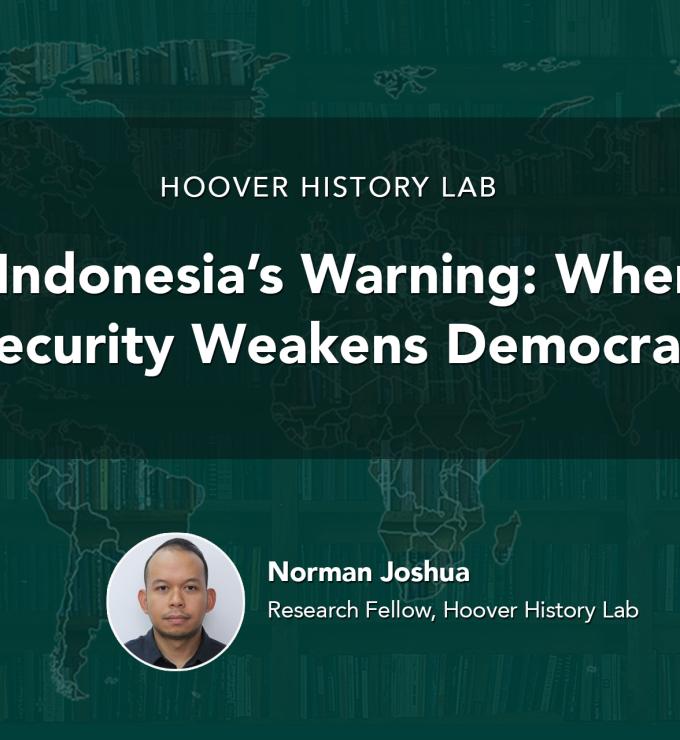 Indonesia’s Warning: When Security Weakens Democracy 