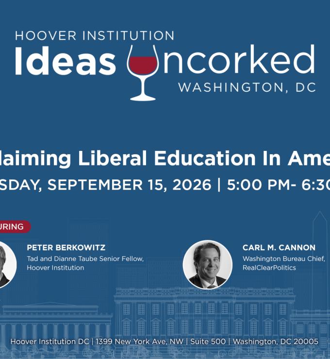 Ideas Uncorked: Reclaiming Liberal Education in America Book Launch