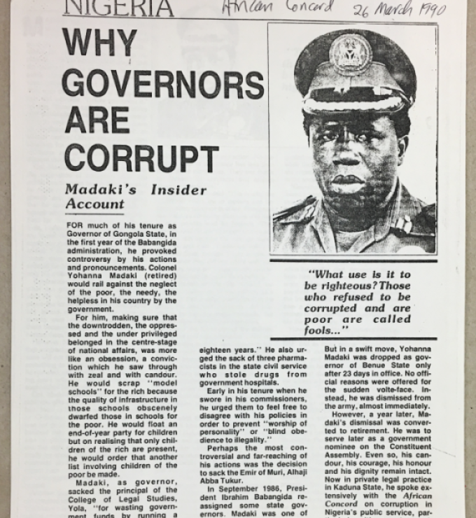 colonel yohanna madaki article