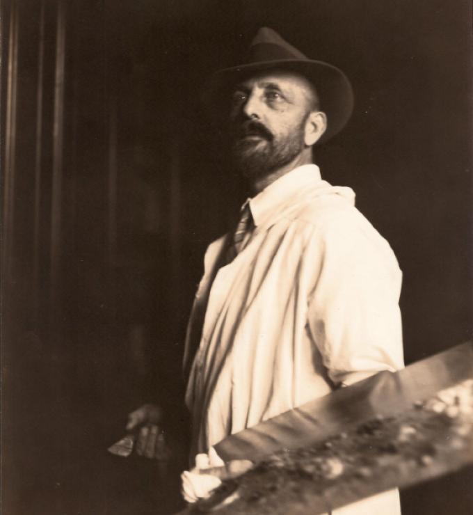 Zygmunt Iwanowski in his studio circa 1930 (Zygmunt Iwanowski Papers)