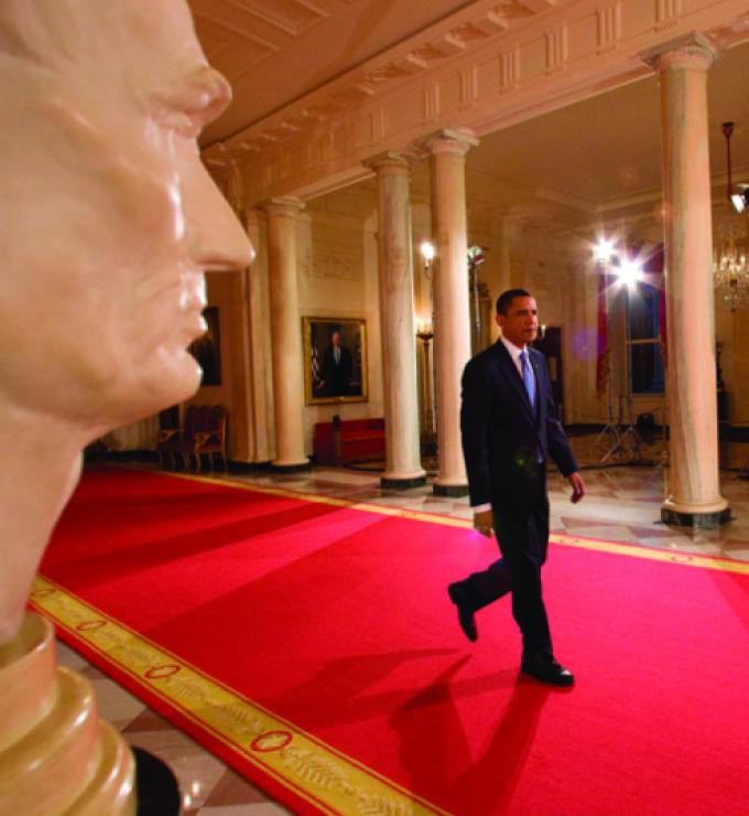 President Obama walking