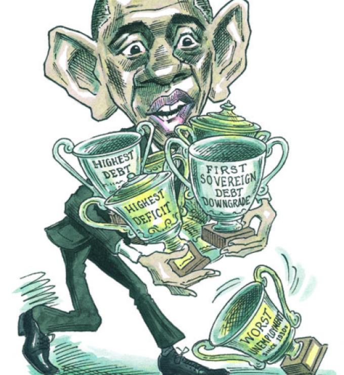 Obama with trophies