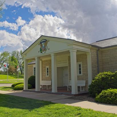 Herbert Hoover Presidential library and museum, West Branch Iowa - stock photo