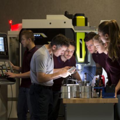 Group Tuition on Precision Measurement Instruments stock photo