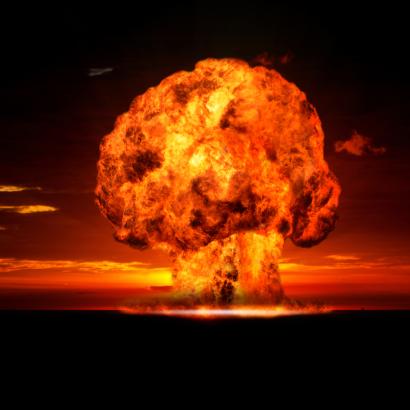 Nuclear bomb's tell-tale mushroom cloud