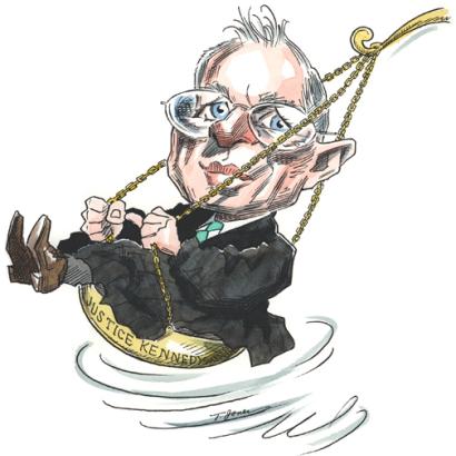 Supreme Court Justice Kennedy is the swing vote