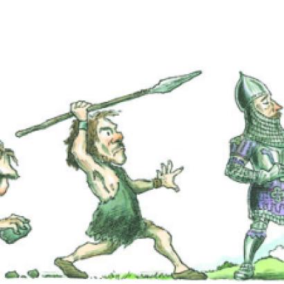 men with different weapons