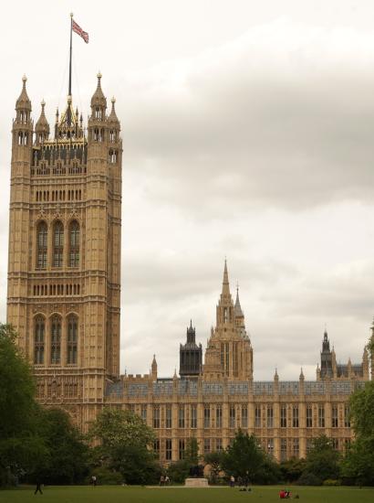 The Union Jack Flies Above London's Houses Of Parliament
