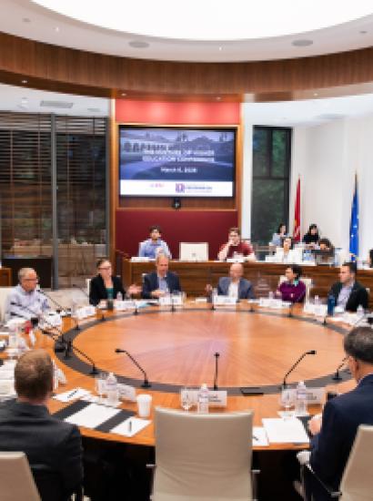 Scholars from across the US are seen in Annenberg Conference Room for RAI’s Culture for Higher Education Conference on March 4, 2026. (Patrick Beaudouin)
