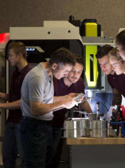 Group Tuition on Precision Measurement Instruments stock photo