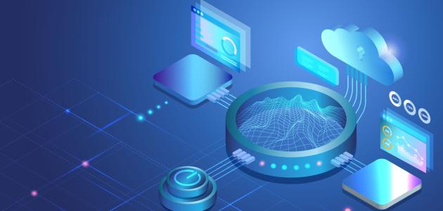 Sandbox, demo test software programing and mining cryptocurrency concept. 3D modern equipments with cloud computing virtual experiment simulation program. stock illustration