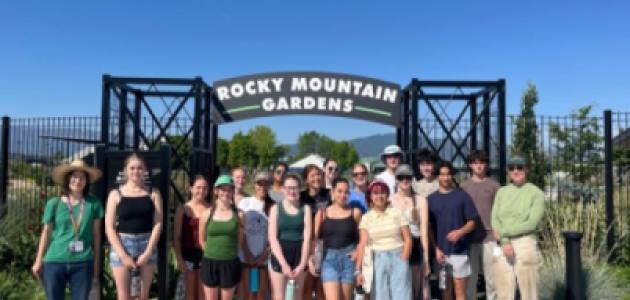 The MCI cohort volunteers at Rocky Mountain Gardens, a botanical garden in Missoula, Montana. (Photo credit: Logan Castor Parson)