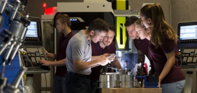 Group Tuition on Precision Measurement Instruments stock photo