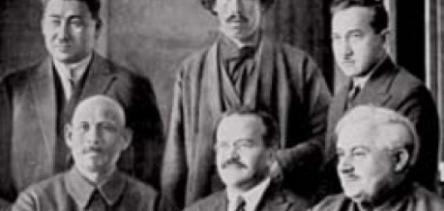 Soviet premier Vyacheslav Molotov and Uzbek party leaders