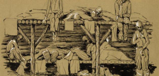 Thomas Sgovio's drawing of the harsh conditions in the Soviet Gulag (1972)
