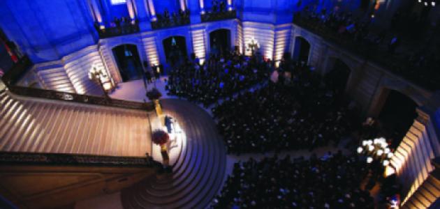 George Shultz speaks at SF rotunda