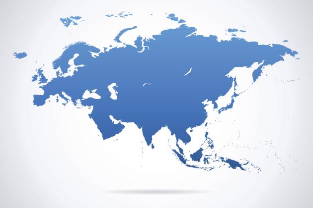 Eurasia Map stock illustration