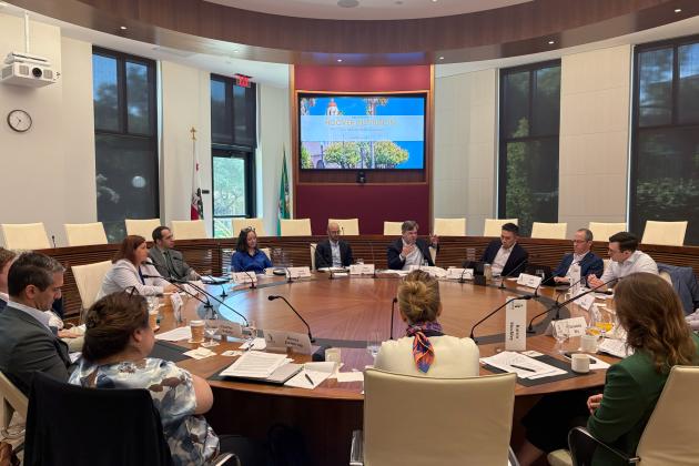 Attendees of the roundtable on Medicare budget options co-hosted by the Healthcare Policy Working Group and the Fiscal Policy Initiative are seen in the Annenberg Conference Room on August 17, 2026.  