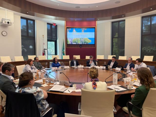 Attendees of the roundtable on Medicare budget options co-hosted by the Healthcare Policy Working Group and the Fiscal Policy Initiative are seen in the Annenberg Conference Room on August 17, 2026.  