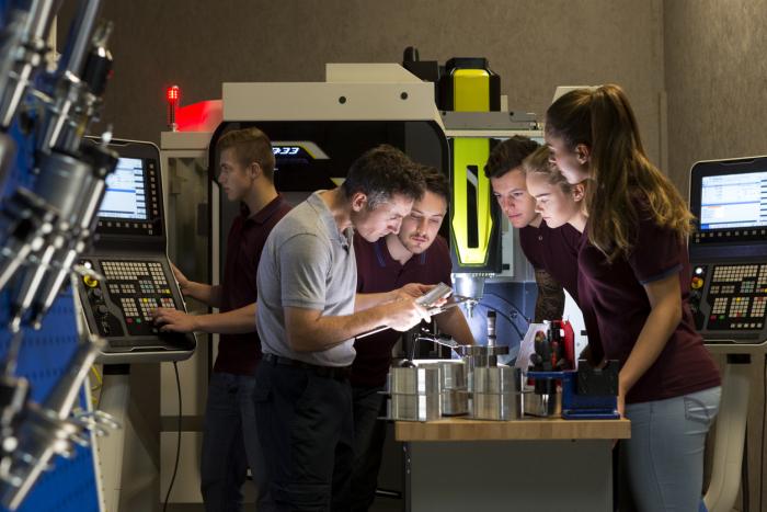 Group Tuition on Precision Measurement Instruments stock photo