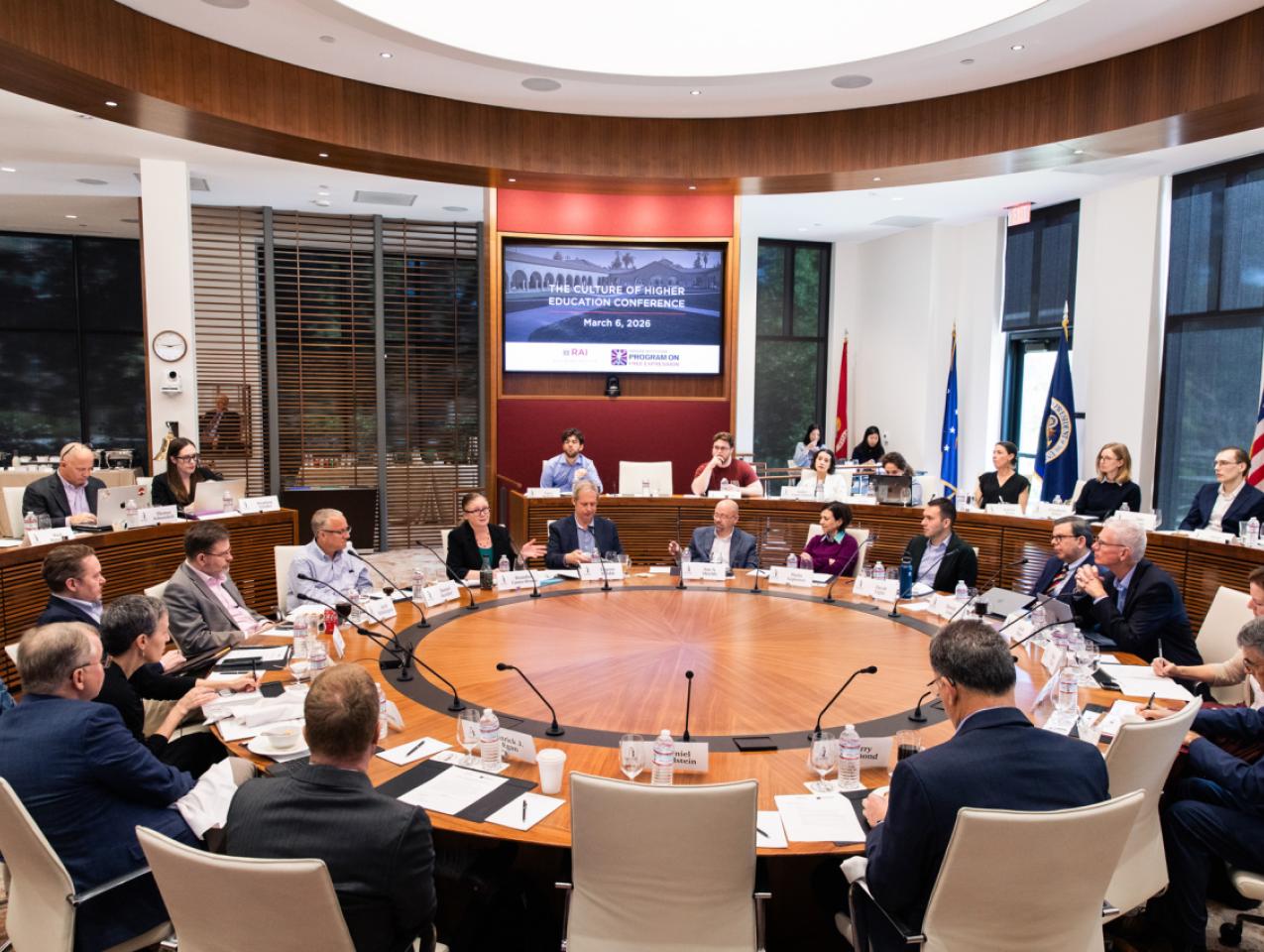 Scholars from across the US are seen in Annenberg Conference Room for RAI’s Culture for Higher Education Conference on March 4, 2026. (Patrick Beaudouin)
