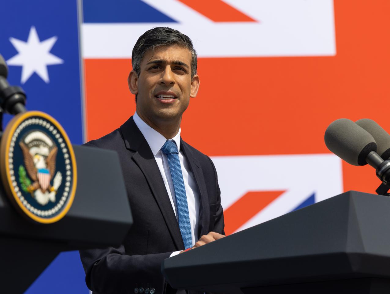 Rishi Sunak Podium
