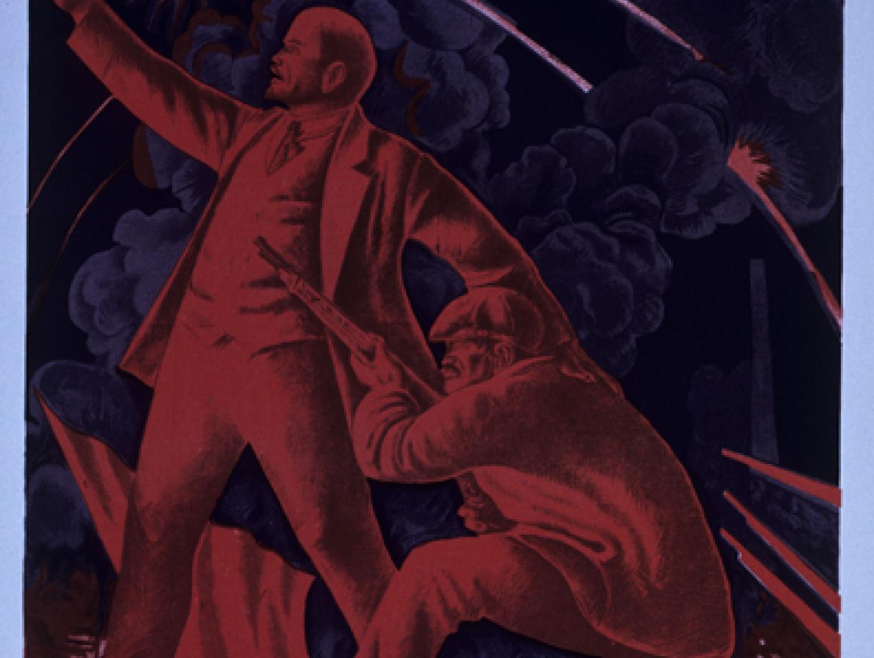 Lenin Leading a Revolutionary Worker
