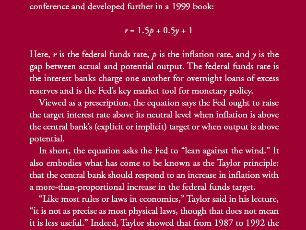 John Taylor's Rule