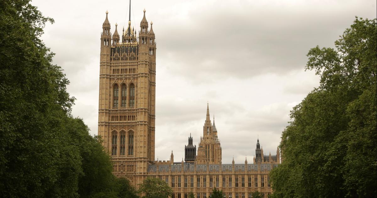 The Union Jack Flies Above London's Houses Of Parliament