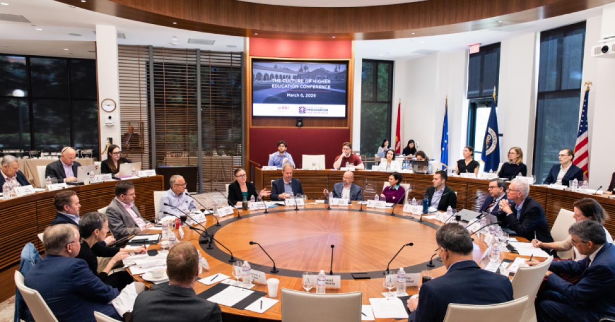Scholars from across the US are seen in Annenberg Conference Room for RAI’s Culture for Higher Education Conference on March 4, 2026. (Patrick Beaudouin)