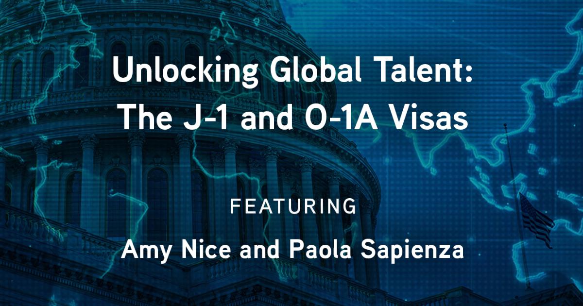 J-1 and O-1A Visas