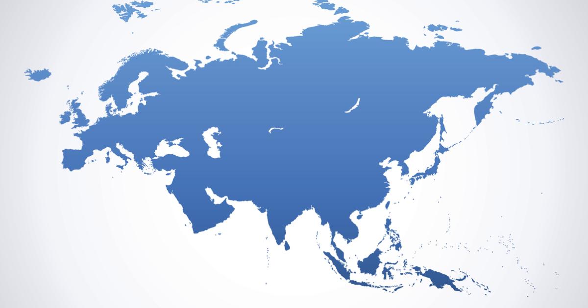 Eurasia Map stock illustration